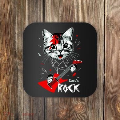 Lets Rock Cat Rock Band Guitar Rock And Roll Coaster