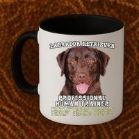 Labrador Retriever Chocolate Lab Professional Human Trainer Cute Dog Coffee Mug thumb 2
