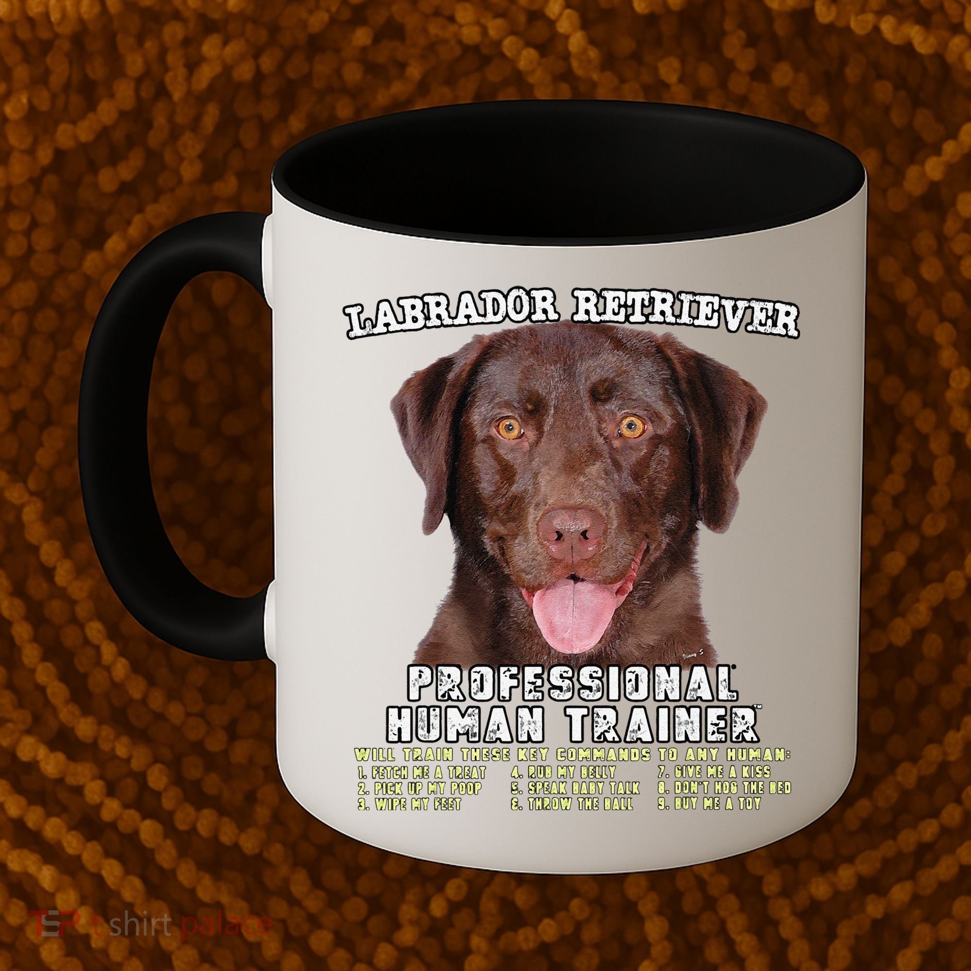 Labrador Retriever Chocolate Lab Professional Human Trainer Cute Dog Coffee Mug