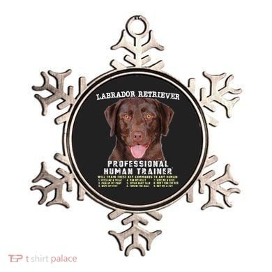 Labrador Retriever Chocolate Lab Professional Human Trainer Cute Dog Ornament