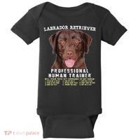 Labrador Retriever Chocolate Lab Professional Human Trainer Cute Dog Baby Bodysuit thumb 0