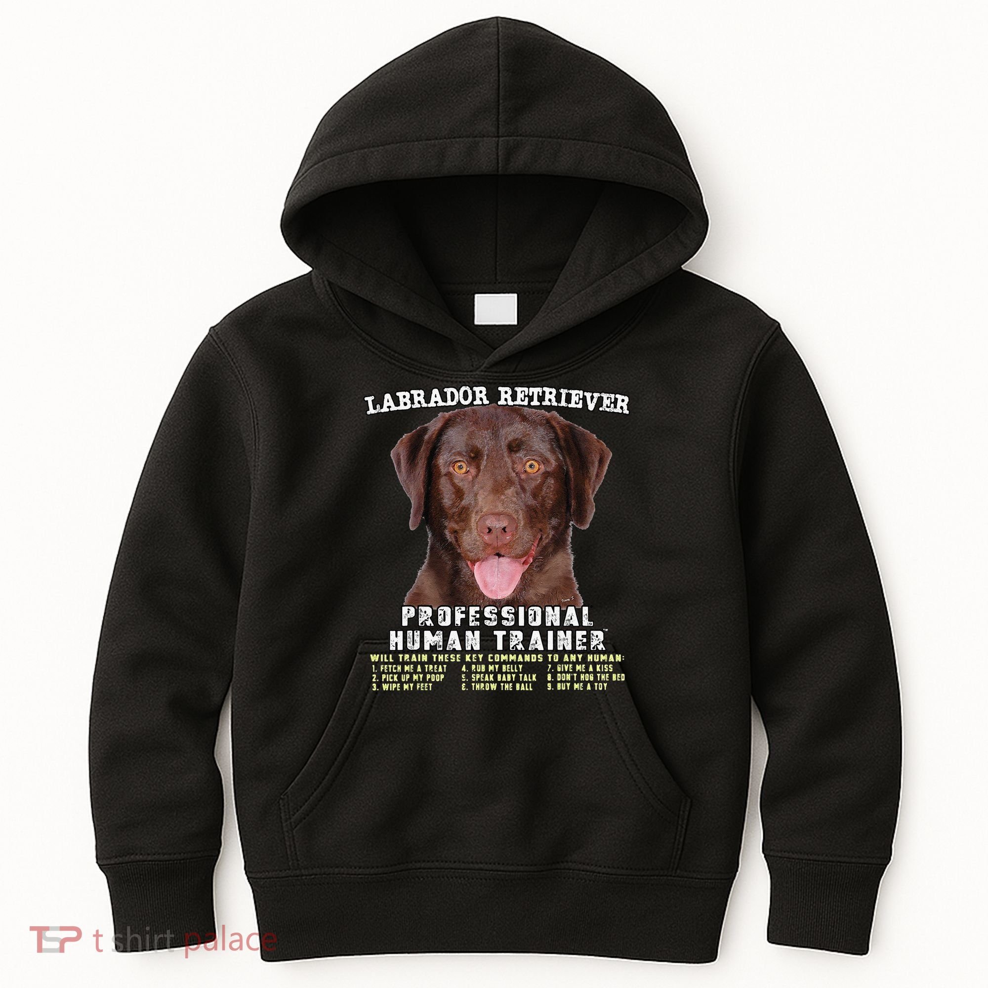 Labrador Retriever Chocolate Lab Professional Human Trainer Cute Dog Kids Hoodie