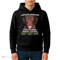 Labrador Retriever Chocolate Lab Professional Human Trainer Cute Dog Kids Hoodie thumb 4