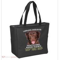 Labrador Retriever Chocolate Lab Professional Human Trainer Cute Dog Tote Bag thumb 2