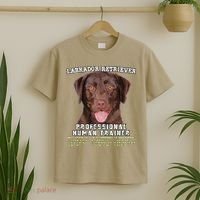 Labrador Retriever Chocolate Lab Professional Human Trainer Cute Dog T-Shirt thumb 2