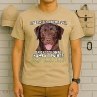 Labrador Retriever Chocolate Lab Professional Human Trainer Cute Dog T-Shirt thumb 6