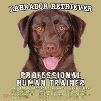 Labrador Retriever Chocolate Lab Professional Human Trainer Cute Dog Button thumb 1