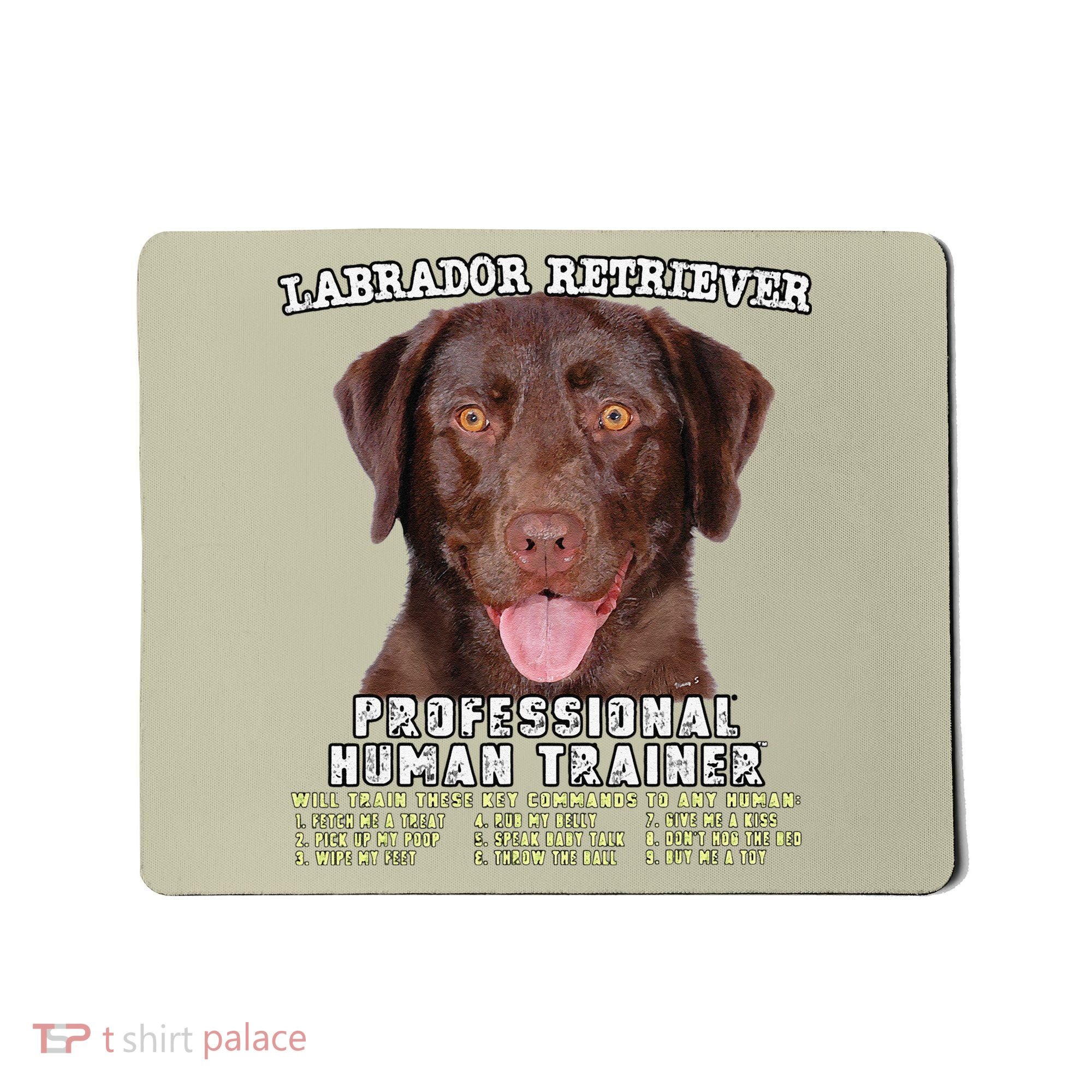Labrador Retriever Chocolate Lab Professional Human Trainer Cute Dog Mousepad