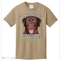 Labrador Retriever Chocolate Lab Professional Human Trainer Cute Dog Kids T-Shirt thumb 0