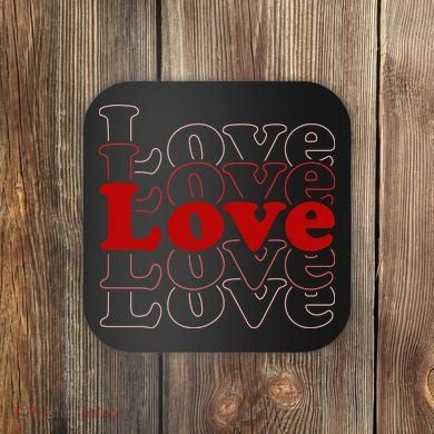 Love Retro Cute Gift Coaster