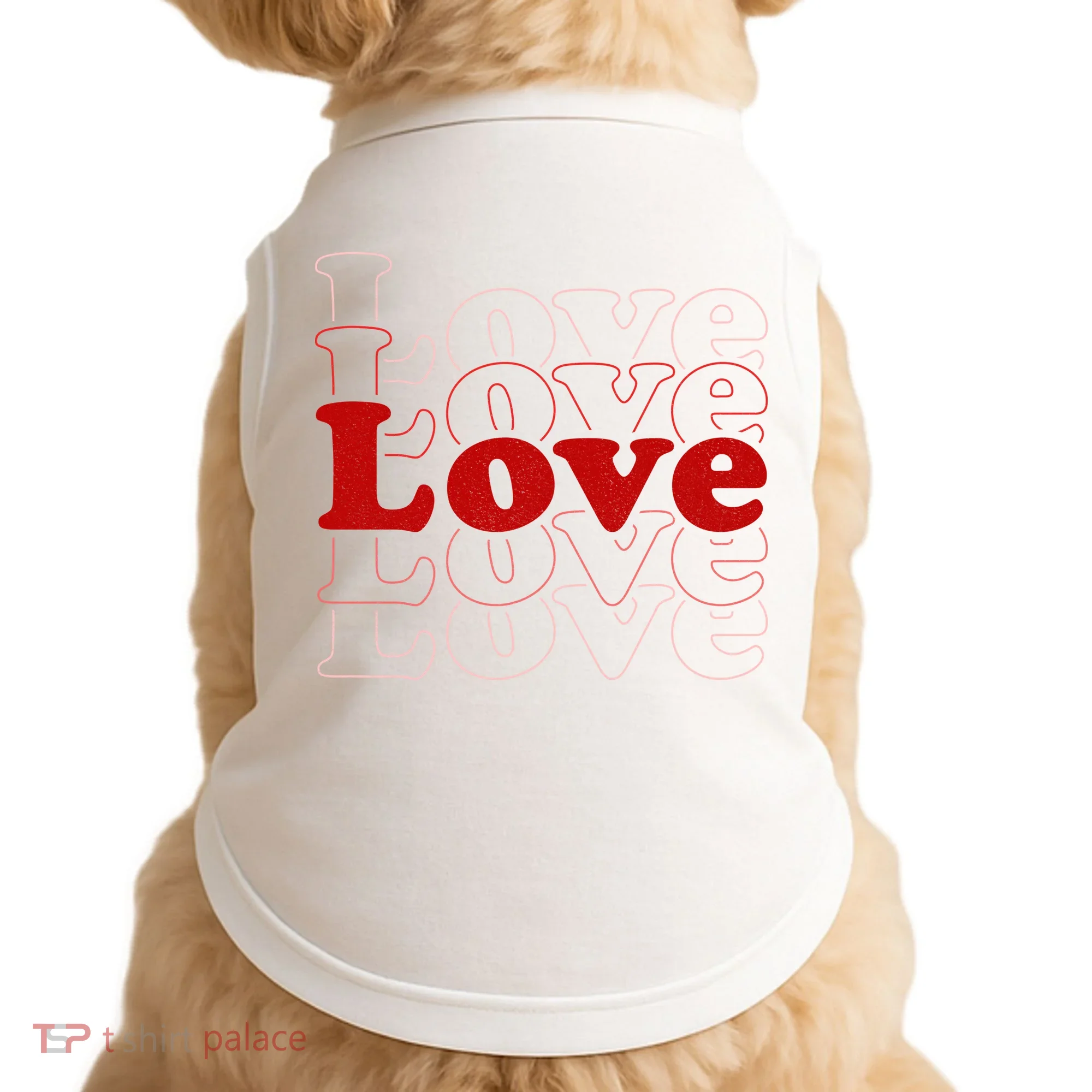 Love Retro Cute Gift Doggie Tank