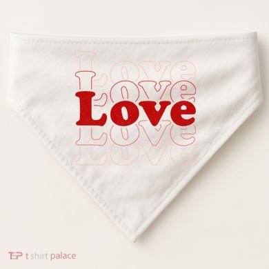 Love Retro Cute Gift USA-Made Doggie Bandana