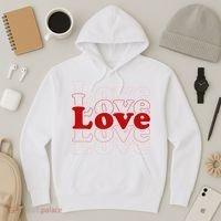 Love Retro Cute Gift Hoodie thumb 3