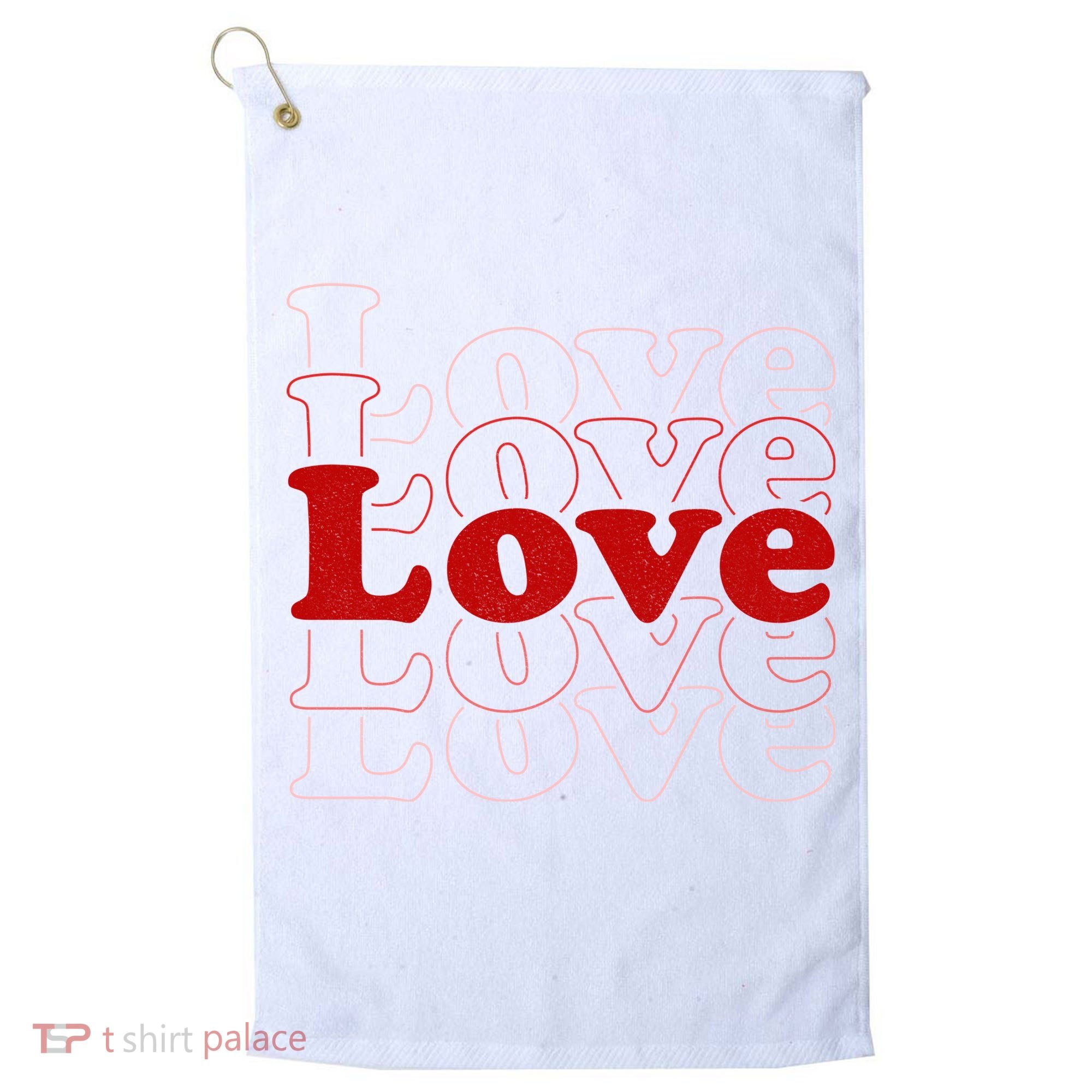 Love Retro Cute Gift Golf Towel
