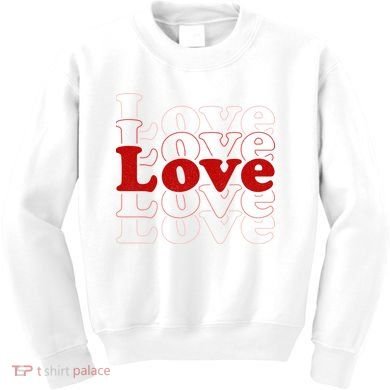 Love Retro Cute Gift Kids Sweatshirt