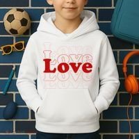 Love Retro Cute Gift Kids Hoodie thumb 2