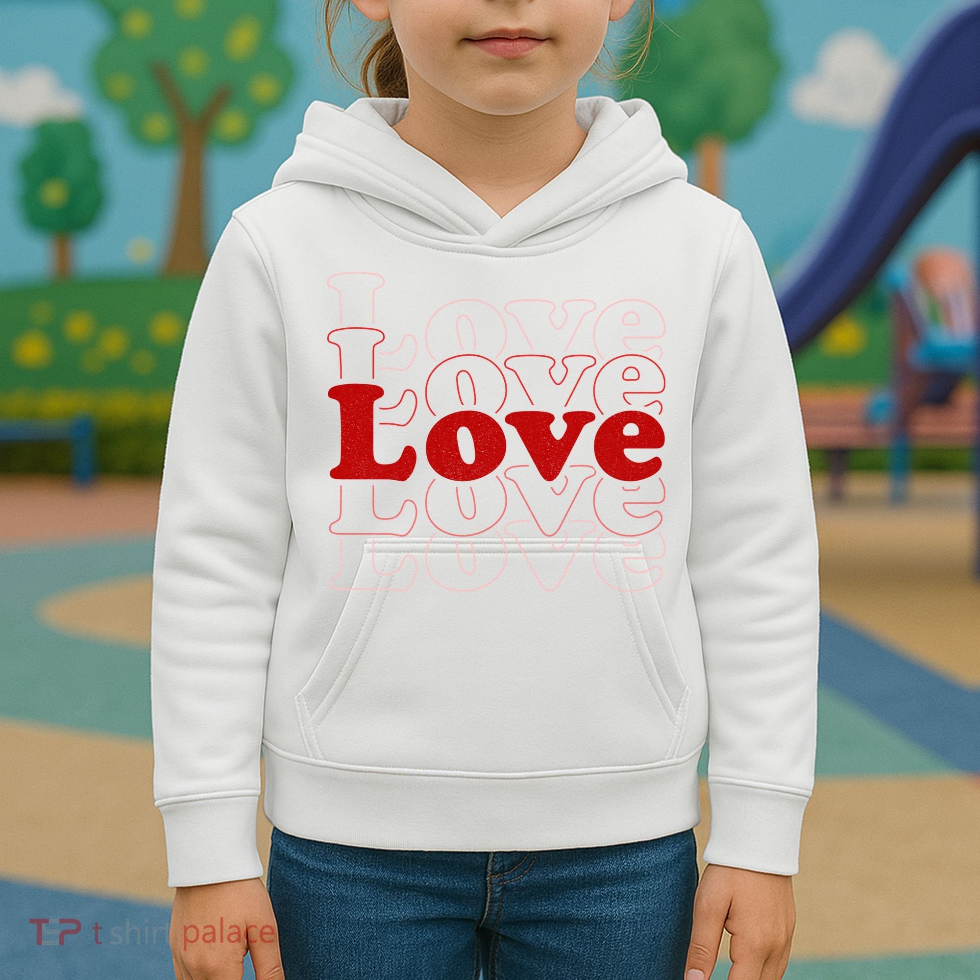 Love Retro Cute Gift Kids Hoodie