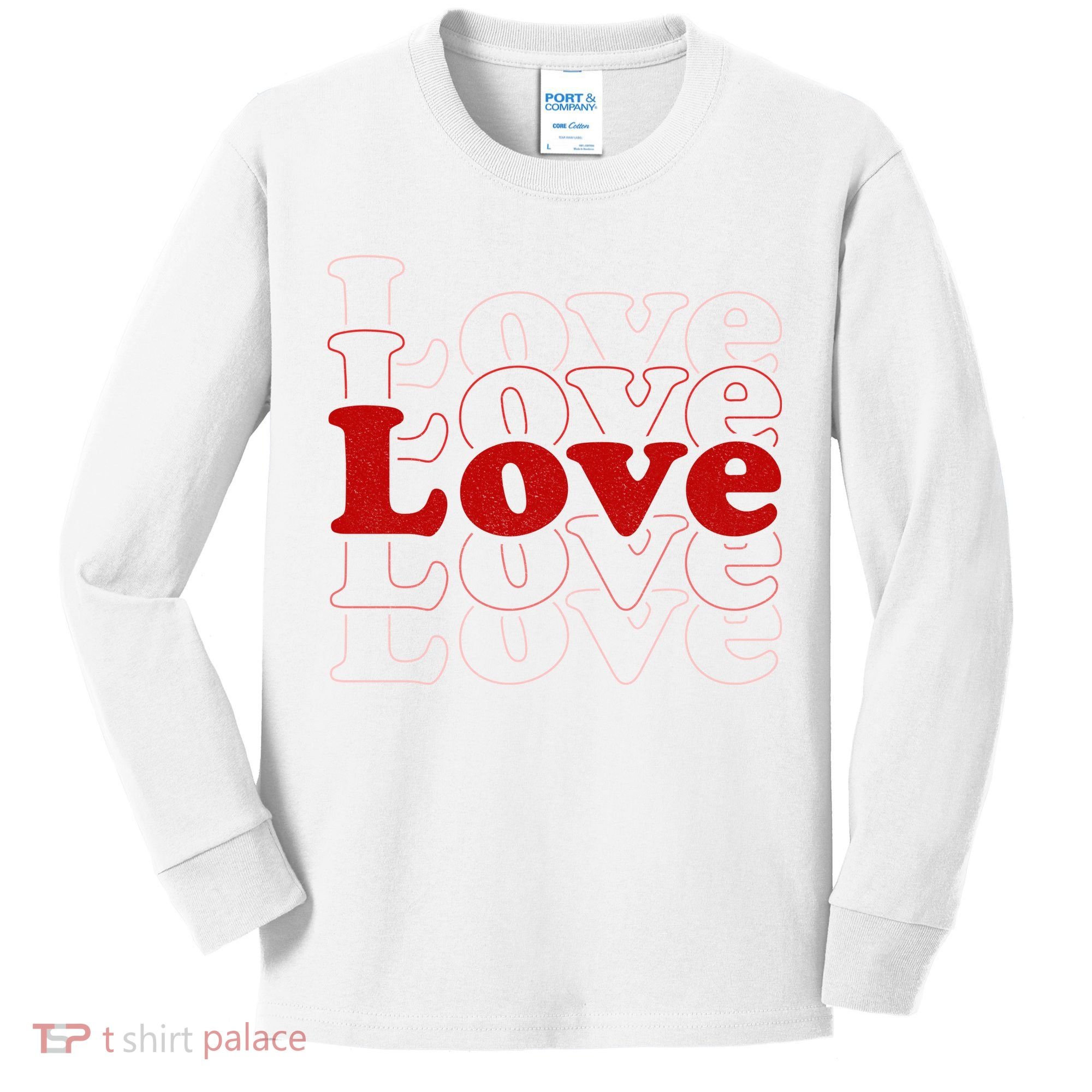 Love Retro Cute Gift Kids Long Sleeve Shirt
