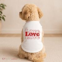Love Retro Cute Gift Doggie Tank thumb 2