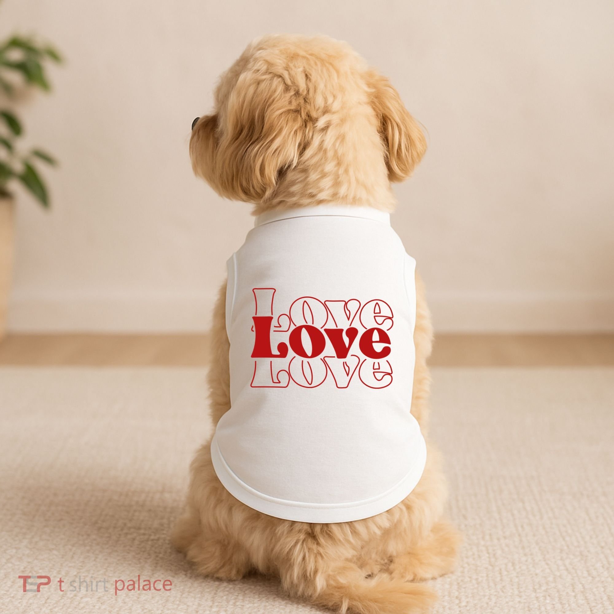 Love Retro Cute Gift Doggie Tank