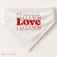 Love Retro Cute Gift USA-Made Doggie Bandana thumb 0