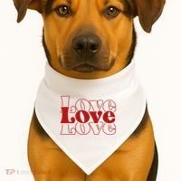 Love Retro Cute Gift USA-Made Doggie Bandana thumb 1