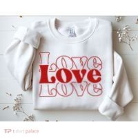Love Retro Cute Gift Sweatshirt thumb 2