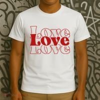 Love Retro Cute Gift T-Shirt thumb 3