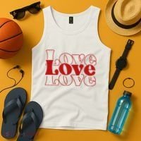 Love Retro Cute Gift Tank Top thumb 4