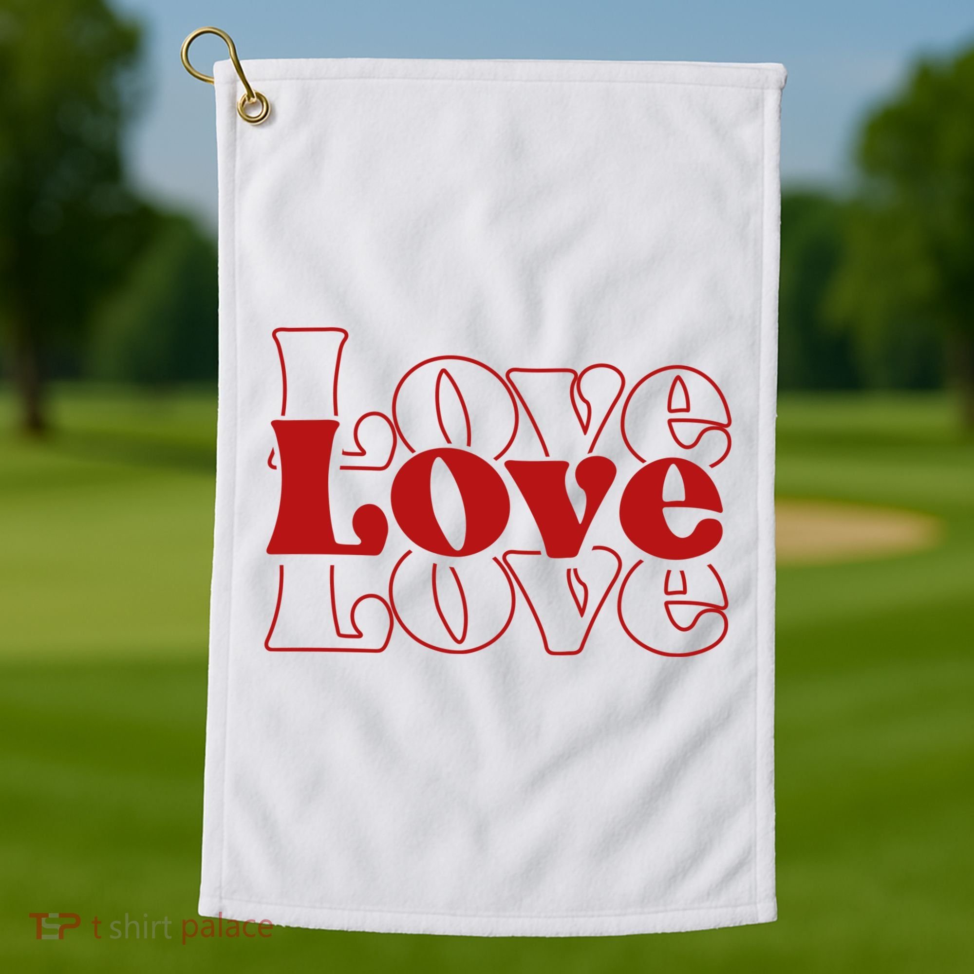 Love Retro Cute Gift Golf Towel