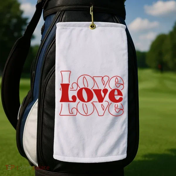 Love Retro Cute Gift Golf Towel