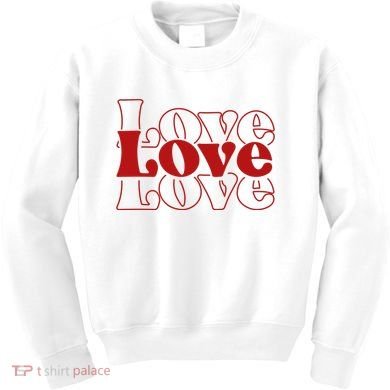 Love Retro Cute Gift Kids Sweatshirt