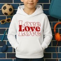 Love Retro Cute Gift Kids Hoodie thumb 2