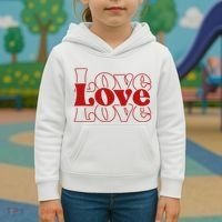 Love Retro Cute Gift Kids Hoodie thumb 3
