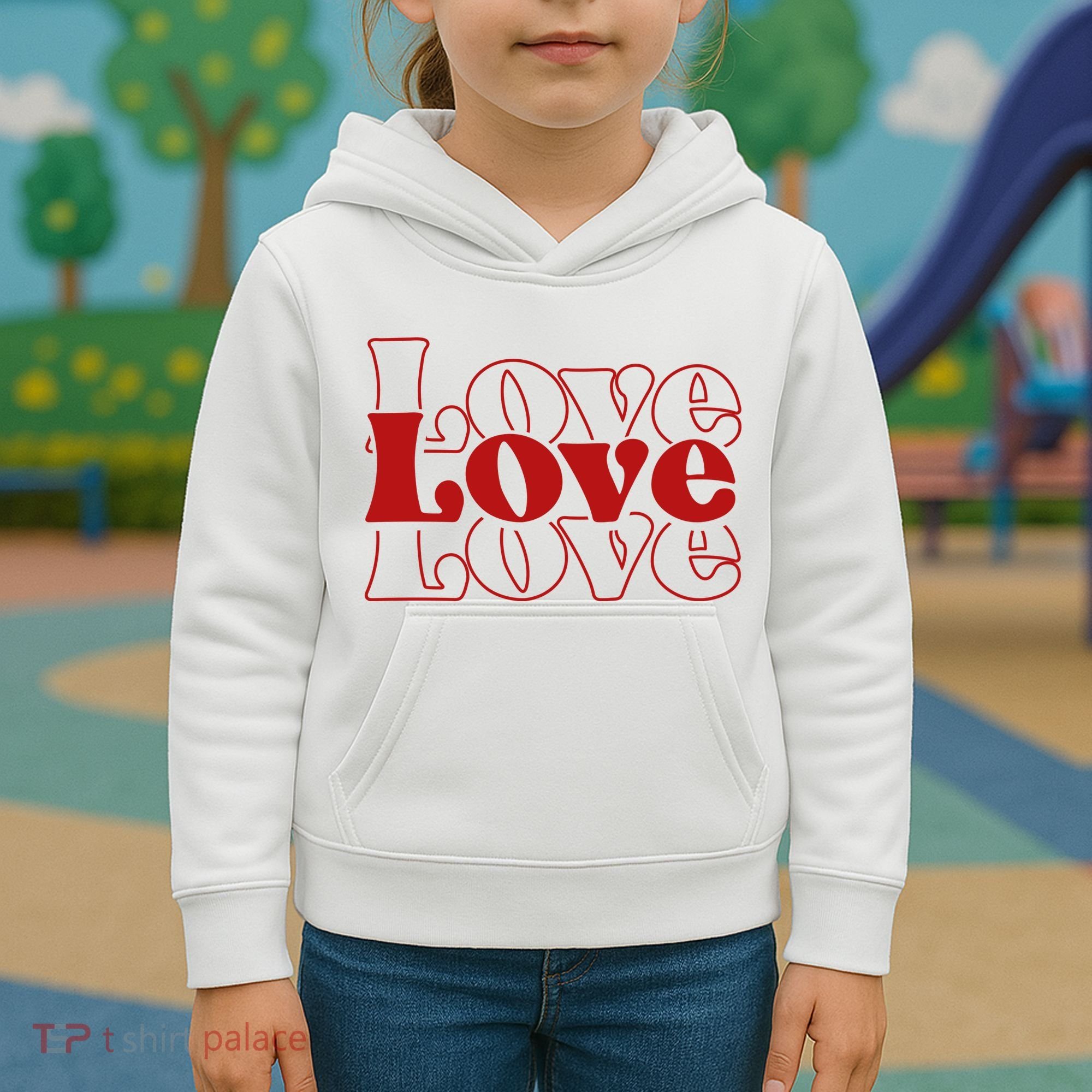 Love Retro Cute Gift Kids Hoodie