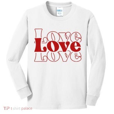 Love Retro Cute Gift Kids Long Sleeve Shirt