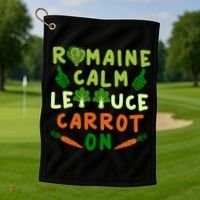 Letttuce Romaine Calm Leaf Vegetable Vegetarian Vegan Cool Gift Golf Towel thumb 1