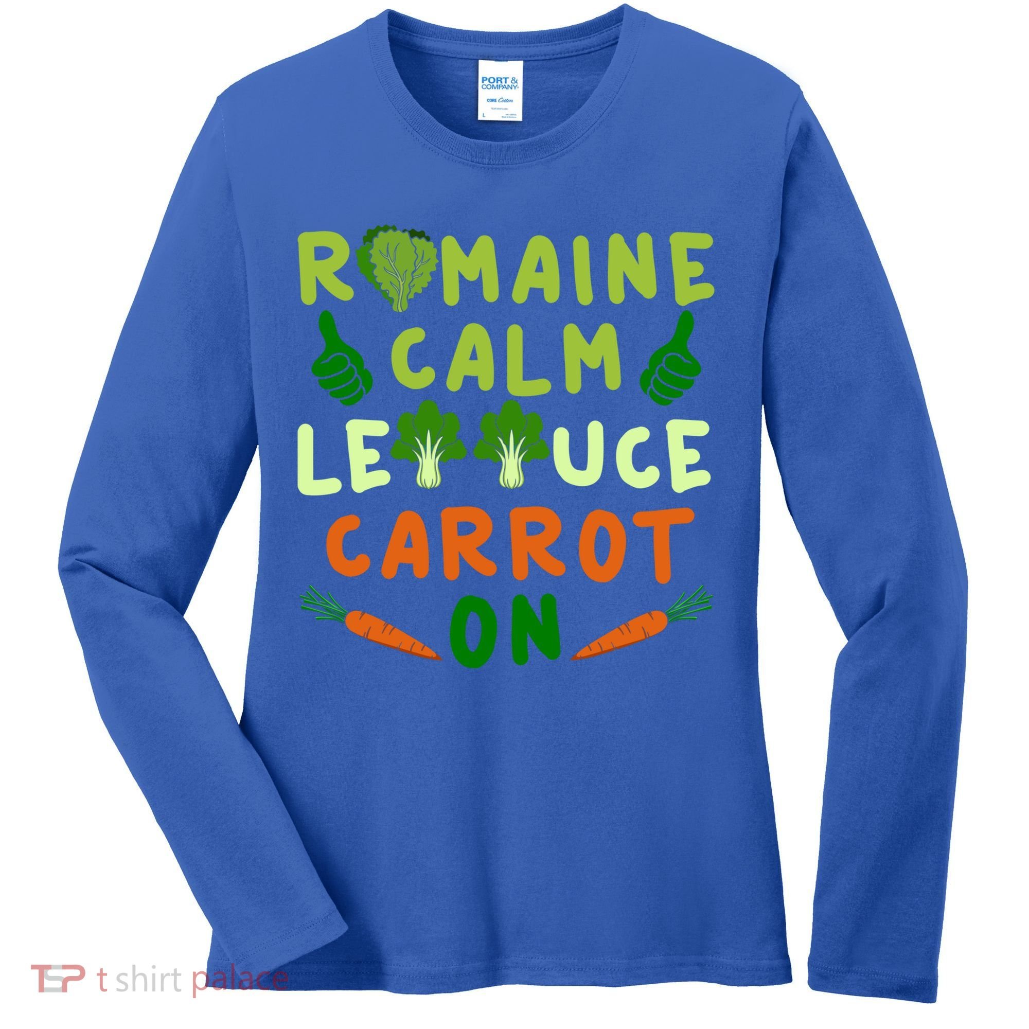 Letttuce Romaine Calm Leaf Vegetable Vegetarian Vegan Cool Gift Women's Long Sleeve Shirt
