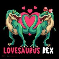 Lovesaurus Rex Cute Gift USA-Made Doggie Bandana thumb 2