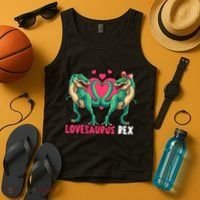 Lovesaurus Rex Cute Gift Tank Top thumb 4
