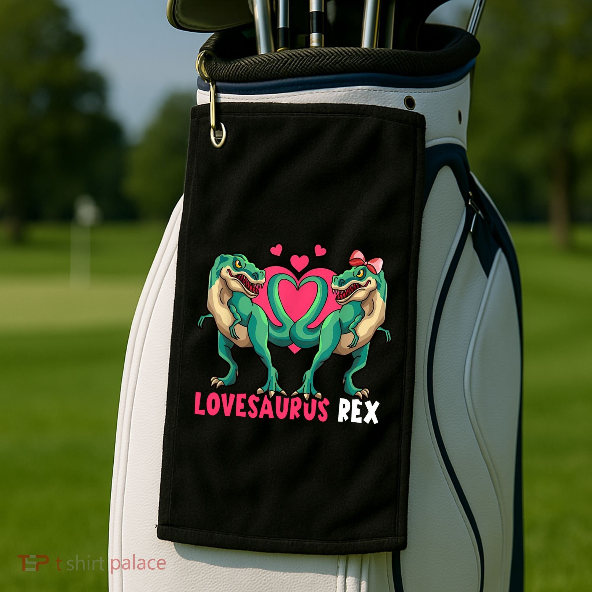 Lovesaurus Rex Cute Gift Golf Towel
