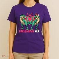Lovesaurus Rex Cute Gift T-Shirt thumb 4