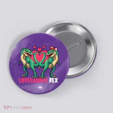 Lovesaurus Rex Cute Gift Button