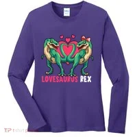 Lovesaurus Rex Cute Gift Women's Long Sleeve Shirt thumb 0