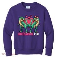 Lovesaurus Rex Cute Gift Kids Sweatshirt thumb 0