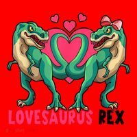 Lovesaurus Rex Cute Gift Santa Hat thumb 1