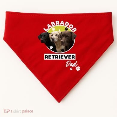 Labrador Retriever Dog Dad USA-Made Doggie Bandana