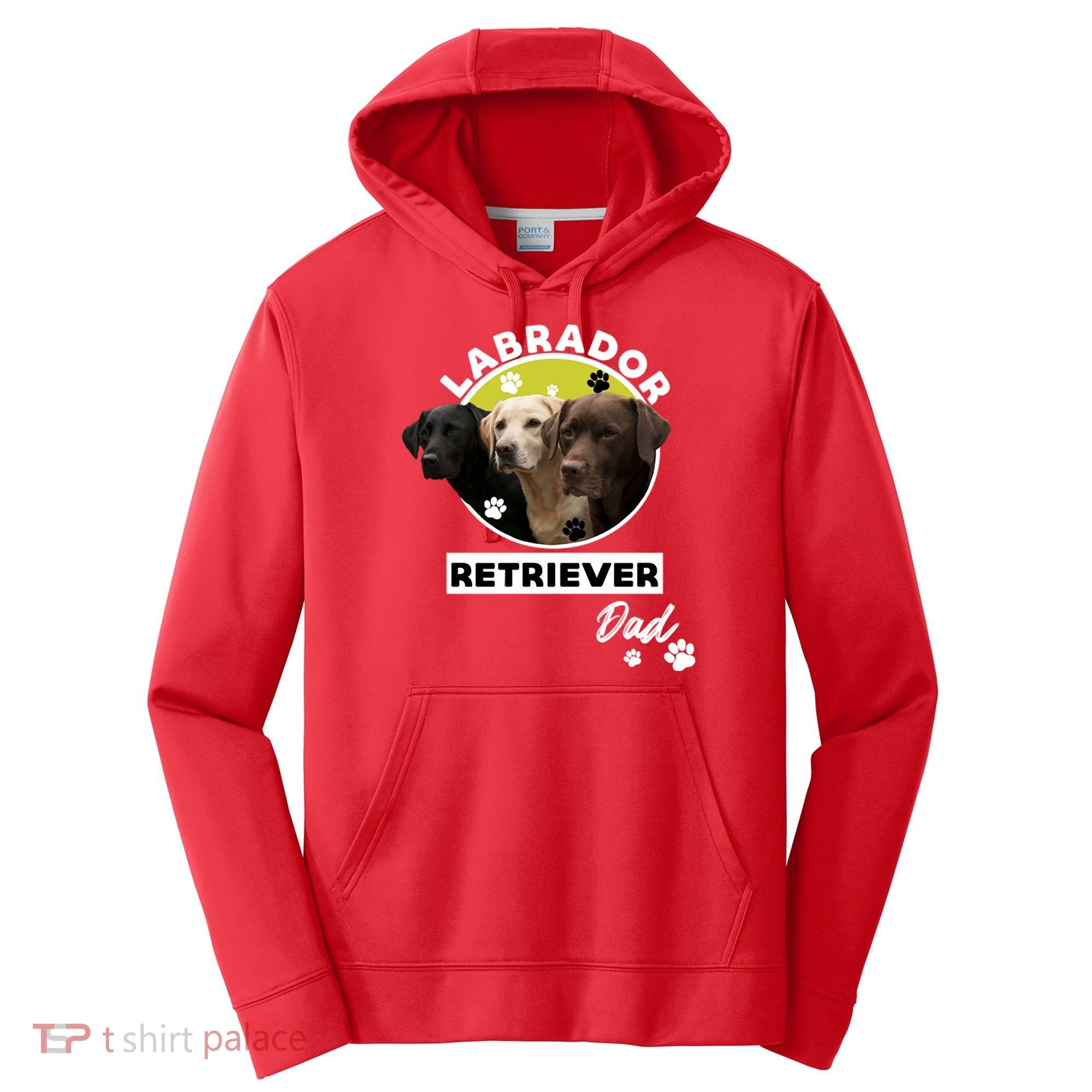 Labrador Retriever Dog Dad Performance Fleece Hoodie