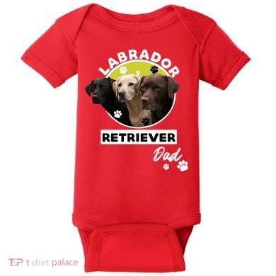 Labrador Retriever Dog Dad Baby Bodysuit