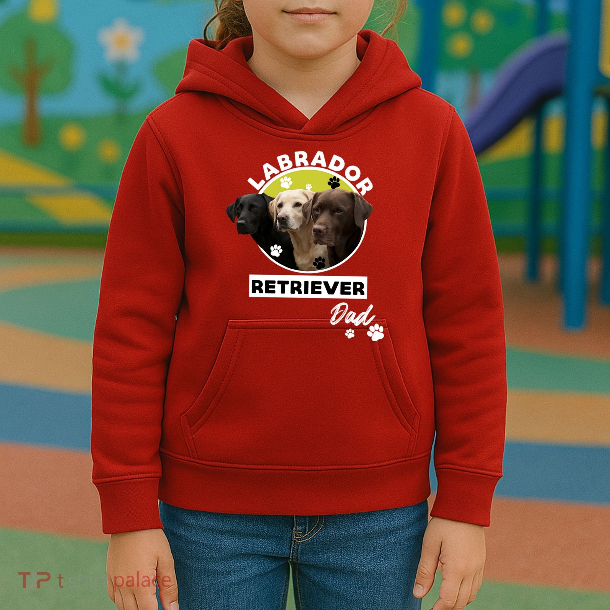 Labrador Retriever Dog Dad Kids Hoodie